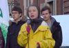 Greta Thunberg tells cheering crowd ‘we will put world leaders against the wall’ if they do not tackle global warming