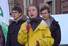 Greta Thunberg tells cheering crowd ‘we will put world leaders against the wall’ if they do not tackle global warming