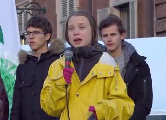 Greta Thunberg tells cheering crowd ‘we will put world leaders against the wall’ if they do not tackle global warming
