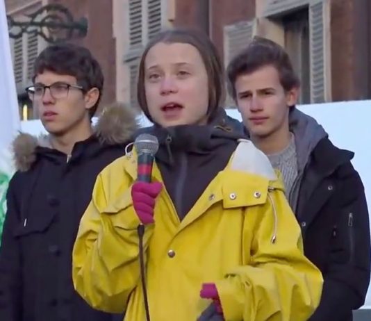 Greta Thunberg tells cheering crowd ‘we will put world leaders against the wall’ if they do not tackle global warming